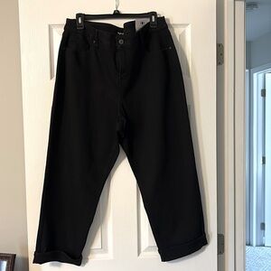 New black crop jeans